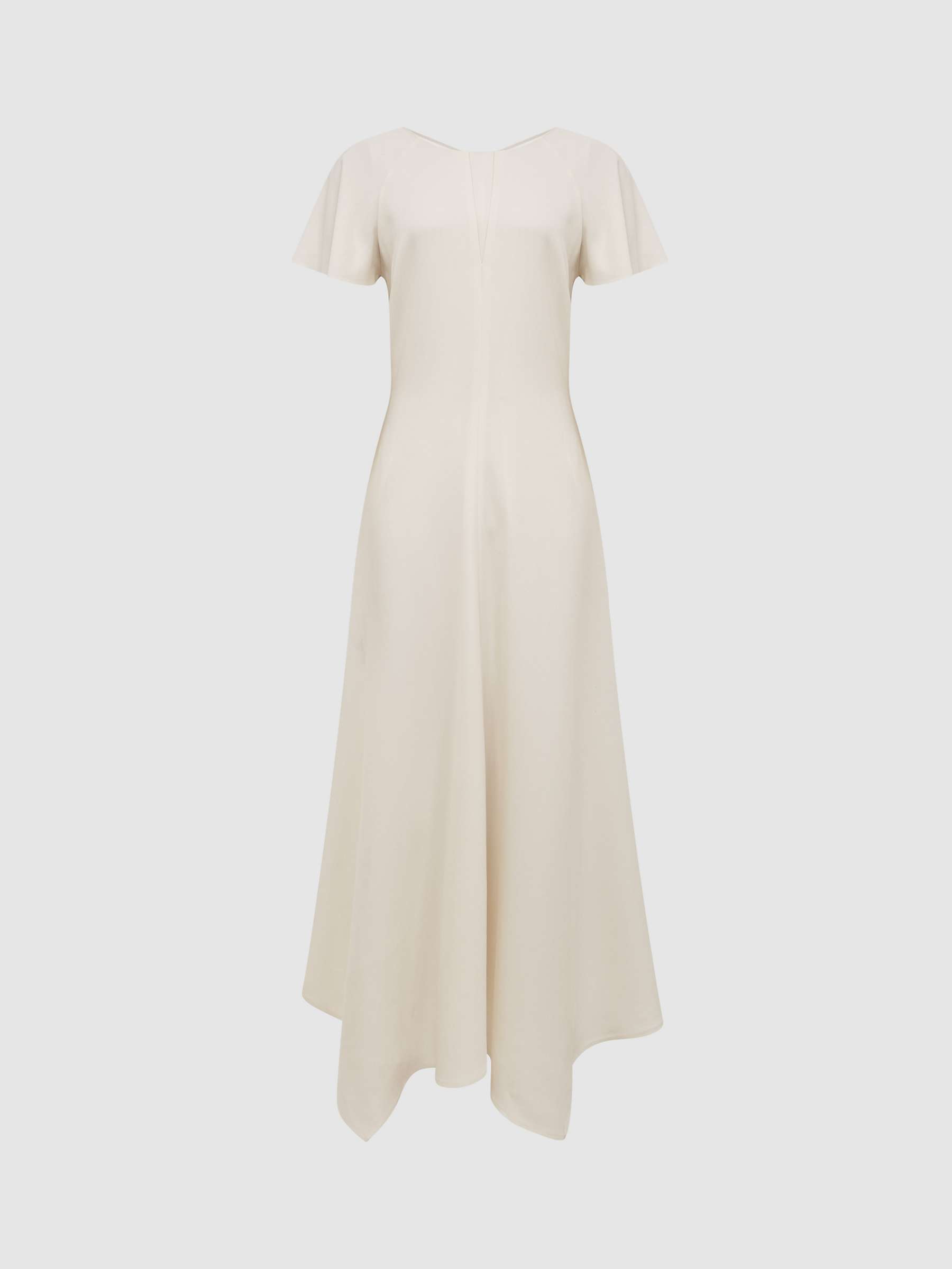 Reiss Eleni Cap Sleeve Dress, White at John Lewis & Partners