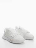 Mango Respi Lace-Up Trainers, White