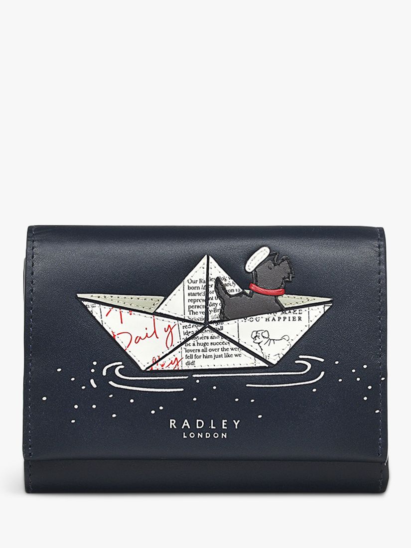 Radley Sail Away Medium Flapover Leather Purse, Ink