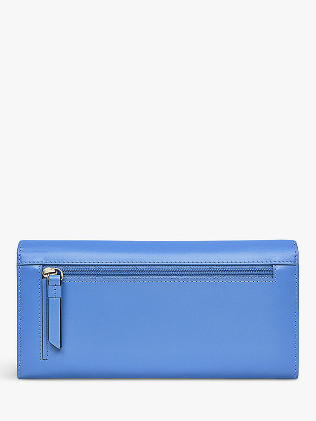 Radley Sail Away Large Flapover Matinee Leather Purse, Tranquil Blue
