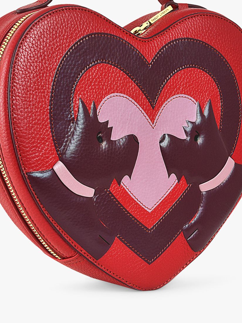 New Radley London Love Potion Heart Shape Small Red Zip Around Crossbody Bag