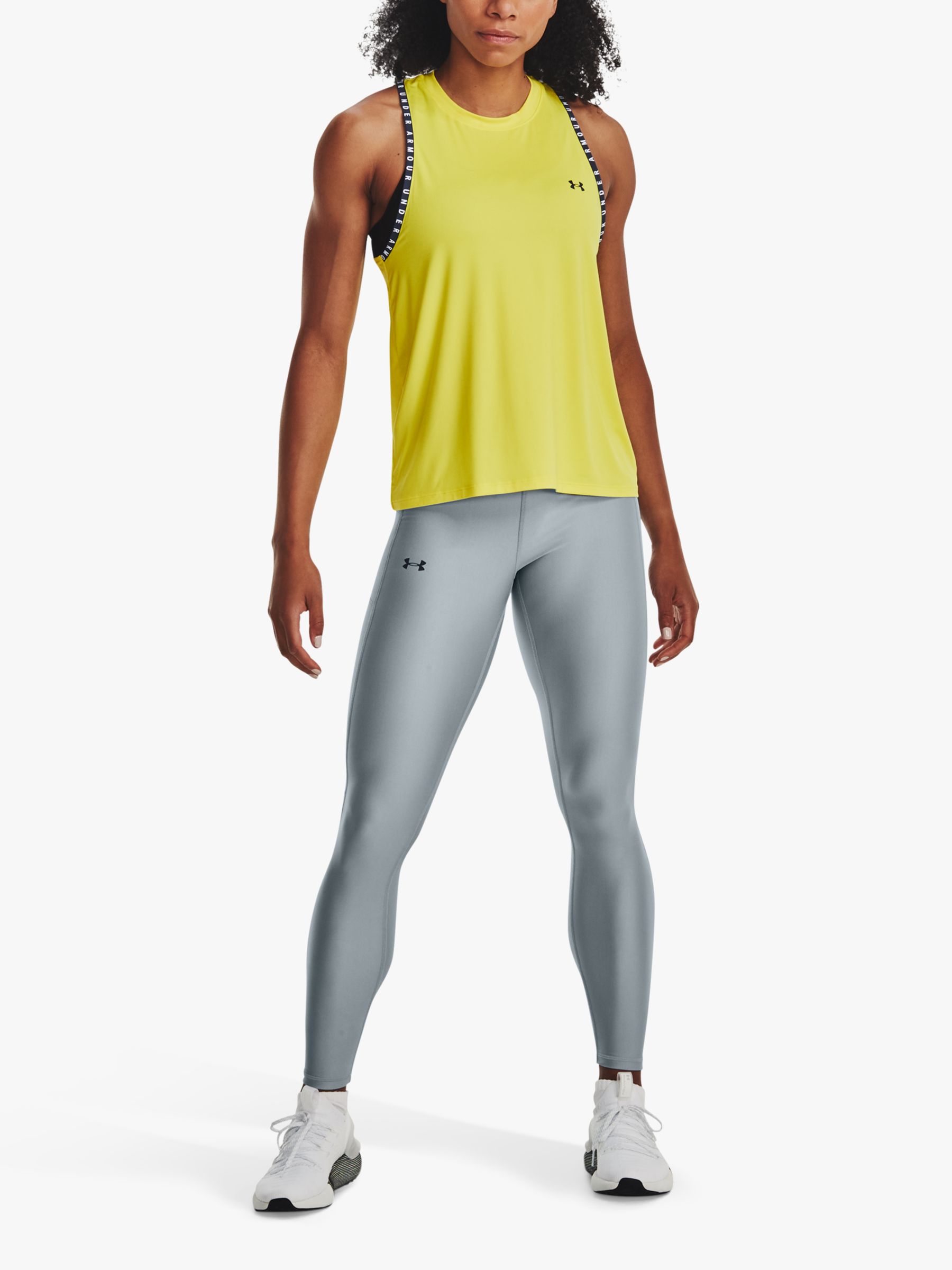 Under Armour HeatGear® Branded Waistband Leggings, Harbour Blue, XS