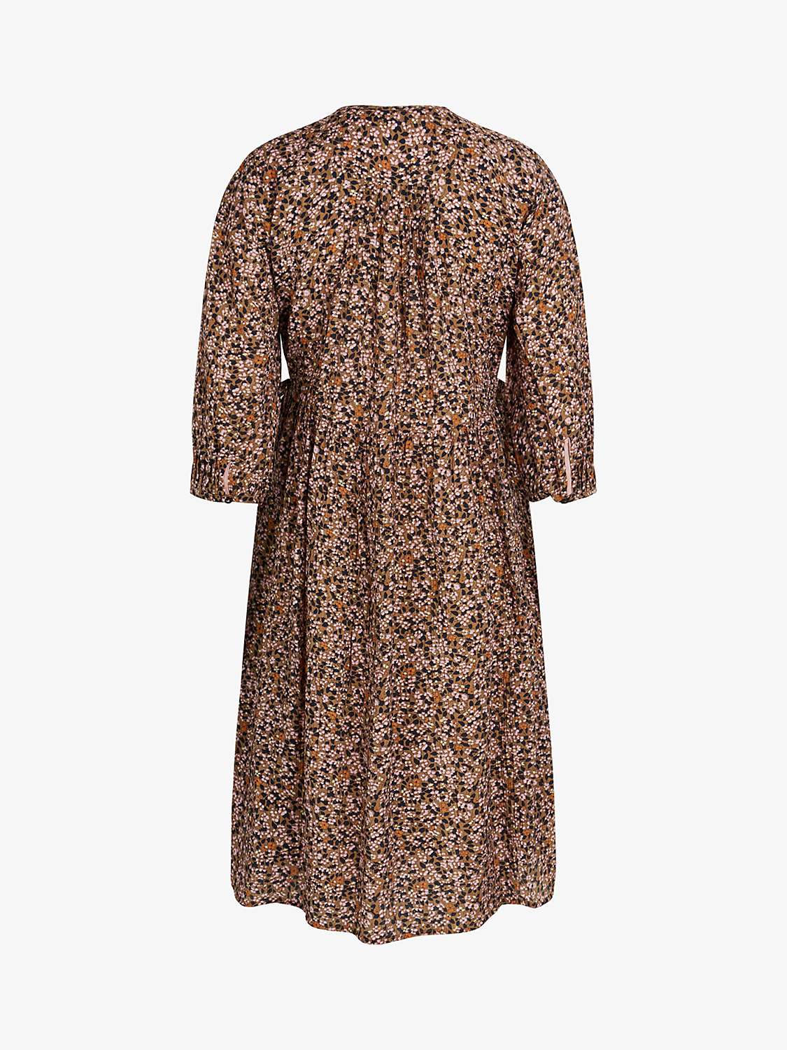 Buy Noa Noa Camille Ditsy Floral Print Midi Wrap Dress, Navy/Brown Online at johnlewis.com