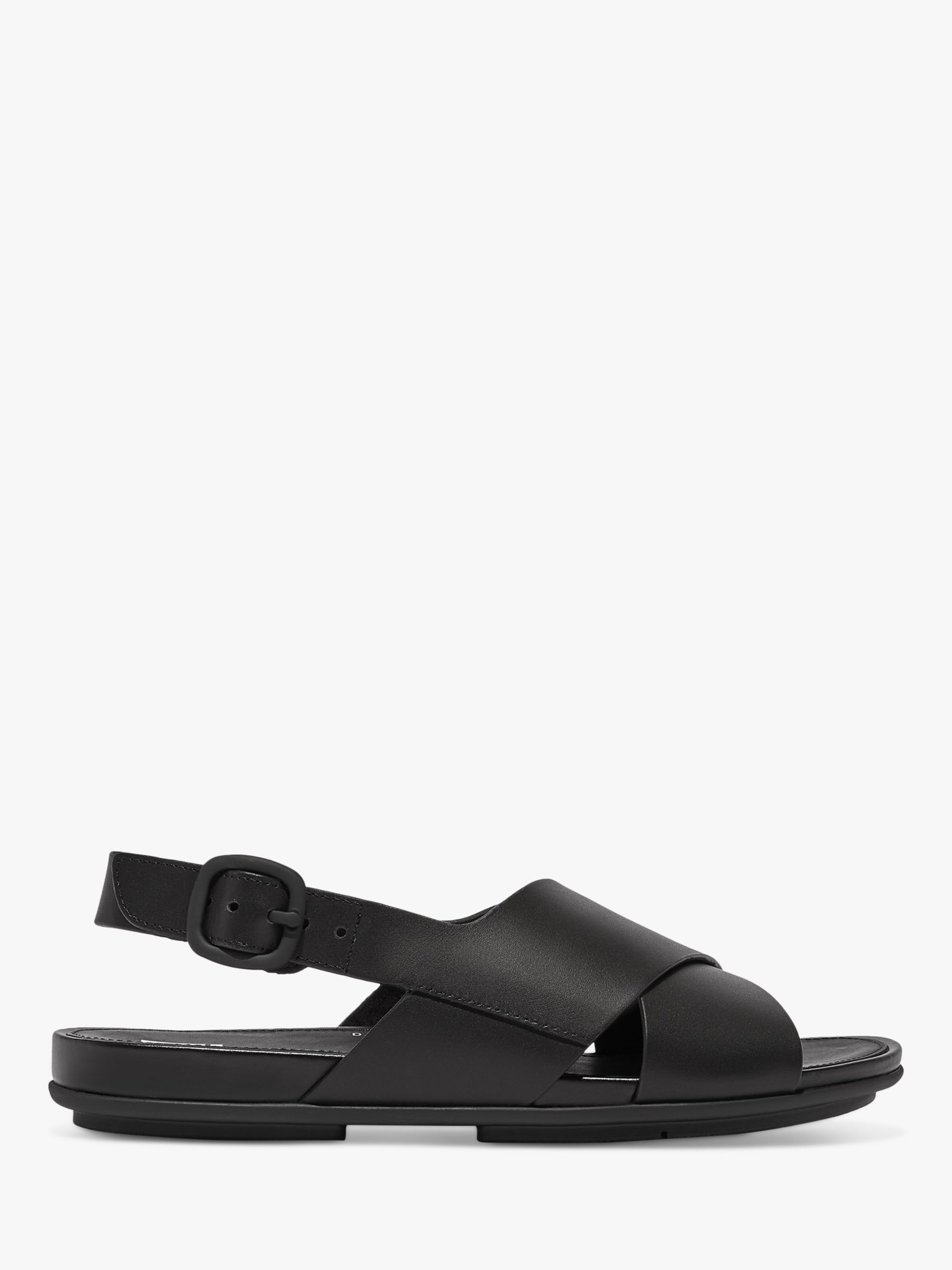 FitFlop Gracie Leather Back Sandals, Black at John Lewis & Partners