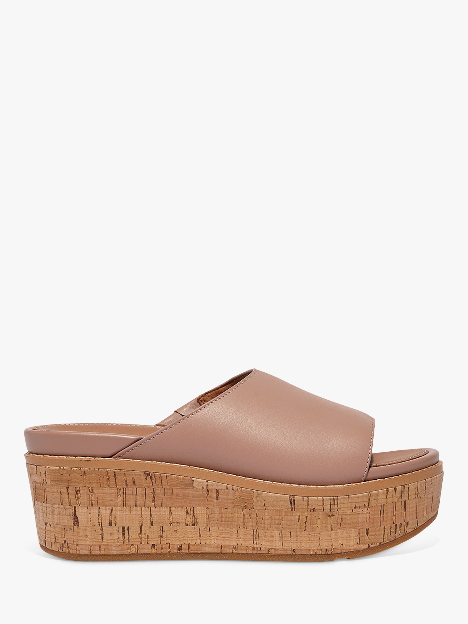 Buy FitFlop Eloise Leather Wedge Heel Mules Online at johnlewis.com