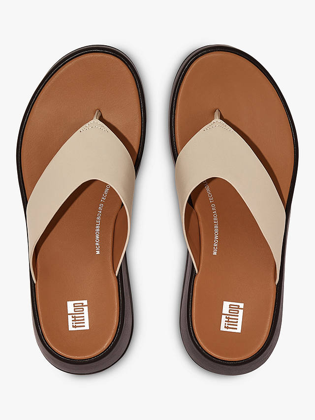FitFlop F-Mode Flatform Flip Flop Sandals, Stone Beige/Black