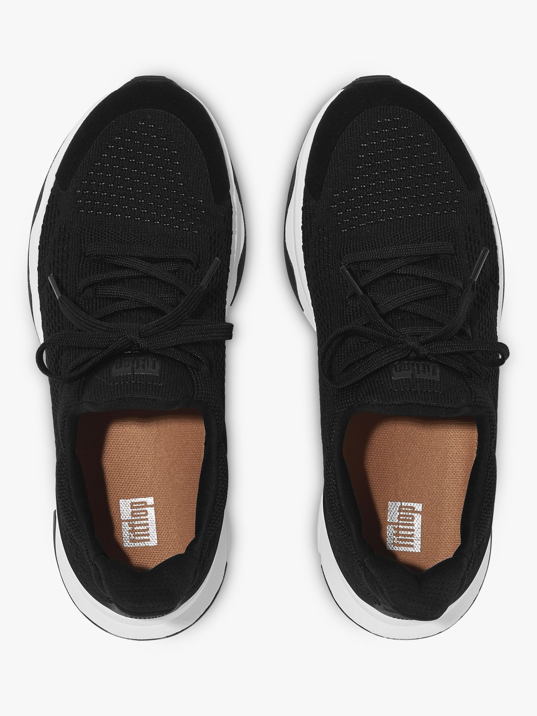 FitFlop Vitamin FFX Lace Up Trainers, Black at John Lewis & Partners
