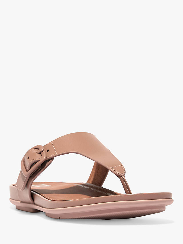 FitFlop Gracie Leather Toe Post Sandals, Beige