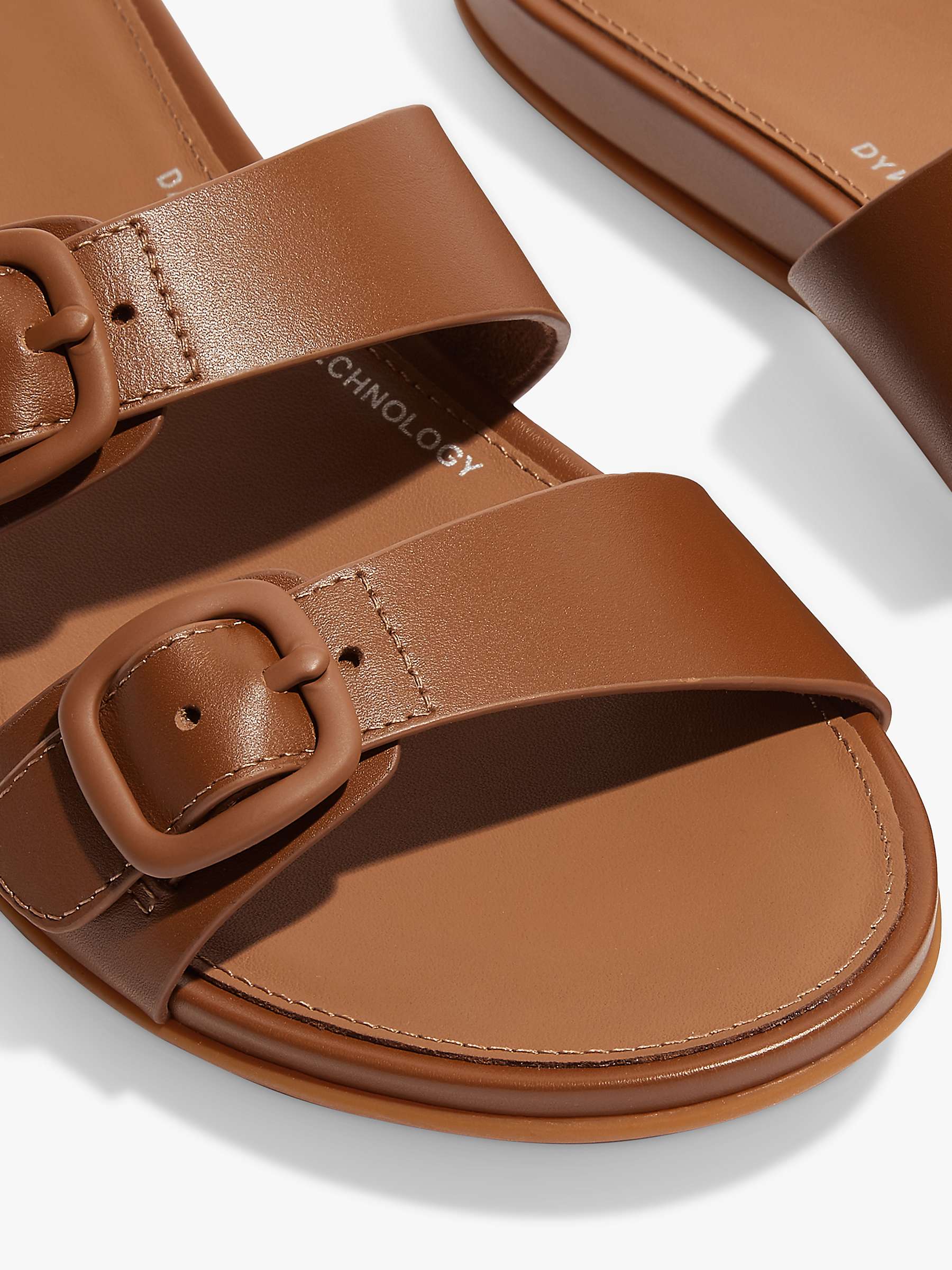 Buy FitFlop Gracie Leather Two Strap Slider Sandals Online at johnlewis.com