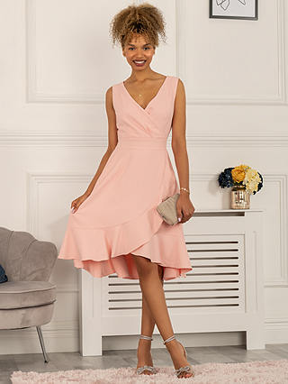 Jolie Moi Gayelle Frill Hem Dress, Pink