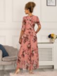 Jolie Moi Haizley Floral Print Mesh Maxi Dress, Pink