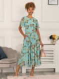 Jolie Moi Haylee Print Chiffon Maxi Dress, Blue Floral