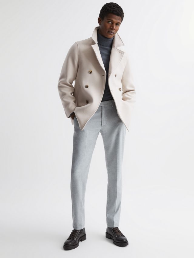 Men's white sales wool coat