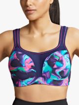 Panache Abstract Print Non Wired Sports Bra, Black/White at John Lewis &  Partners