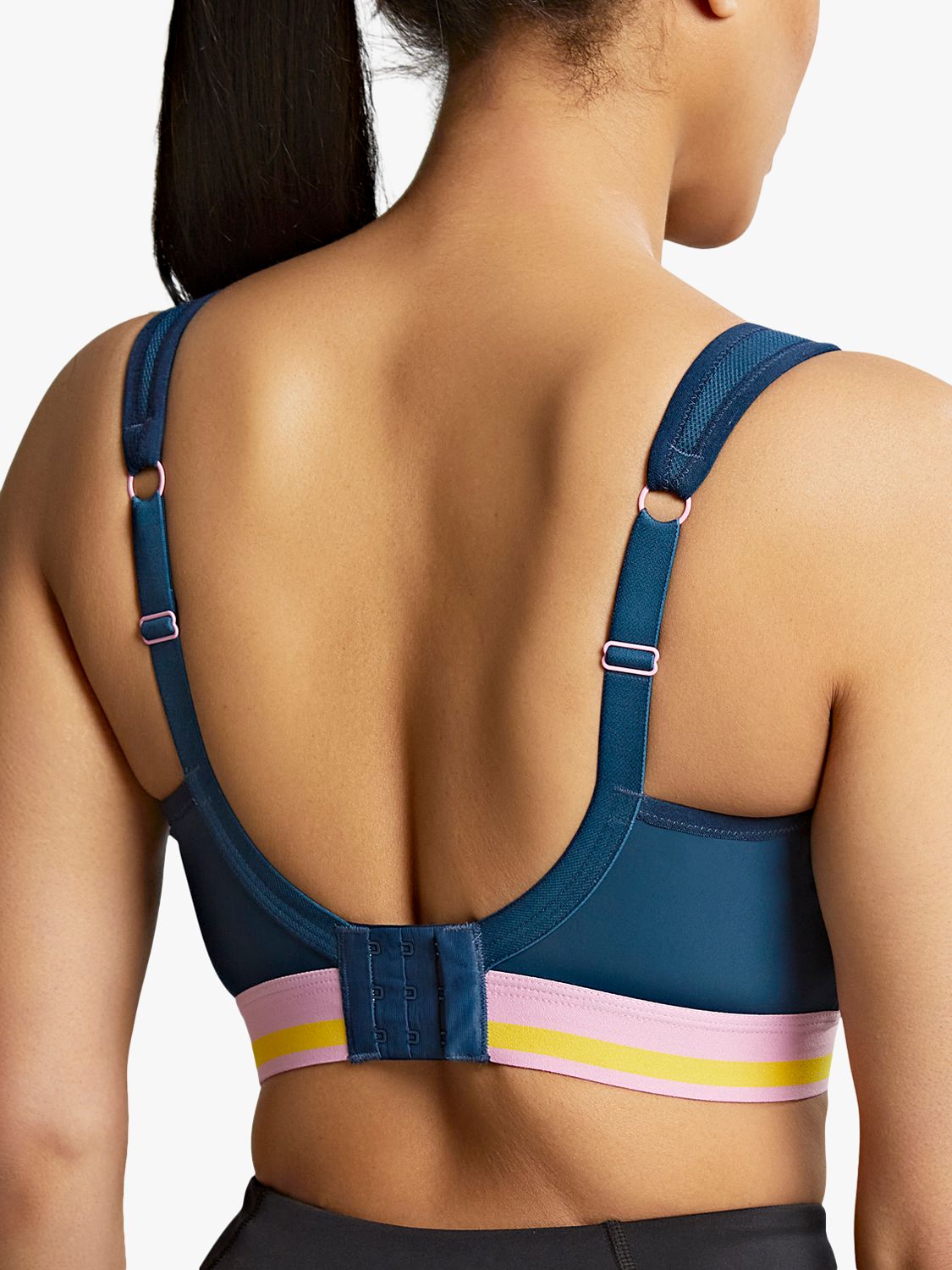 Panache Non Wired Sports Bra, Charcoal Marl at John Lewis & Partners
