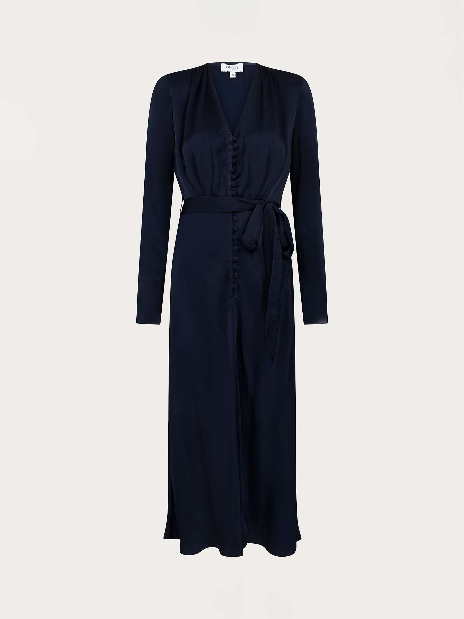 Buy Ghost Meryl Satin Midi Dress Online at johnlewis.com