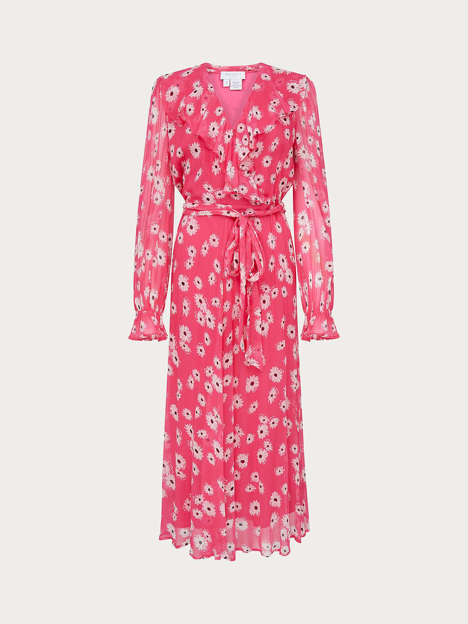Buy Ghost Su Floral Wrap Dress, Pink Daisy Online at johnlewis.com