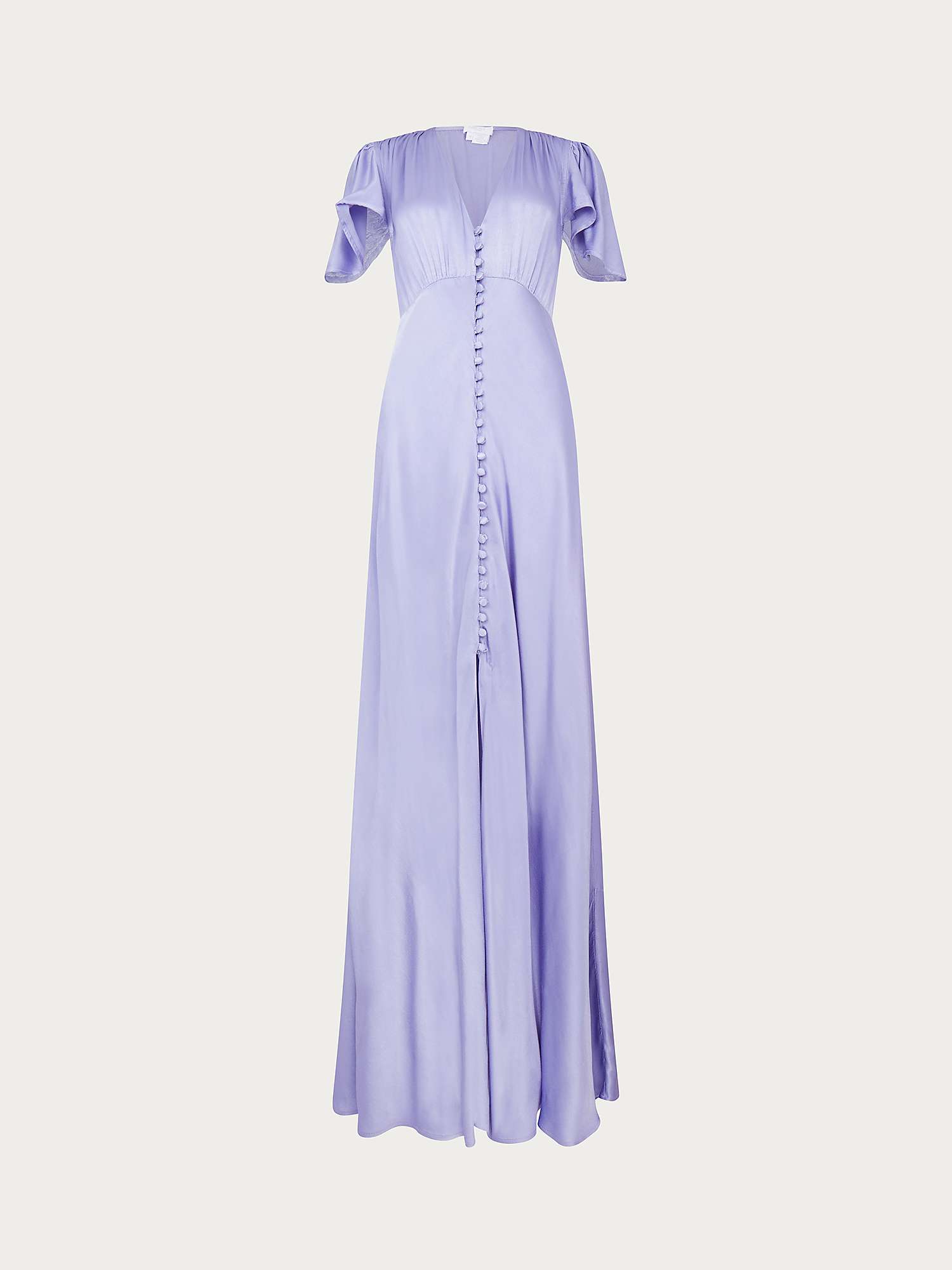 Buy Ghost Delphine Satin Maxi Dress, Violet Online at johnlewis.com