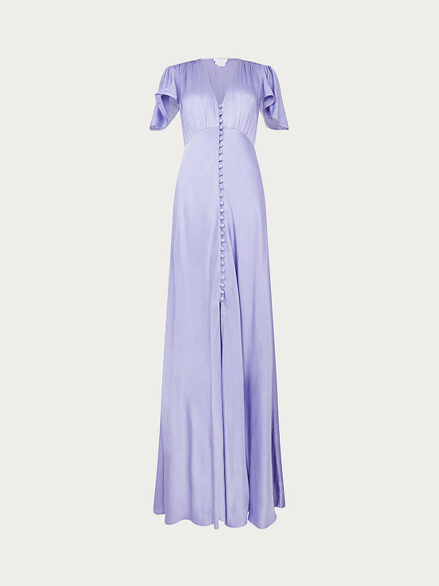 Ghost Delphine Satin Maxi Dress, Violet