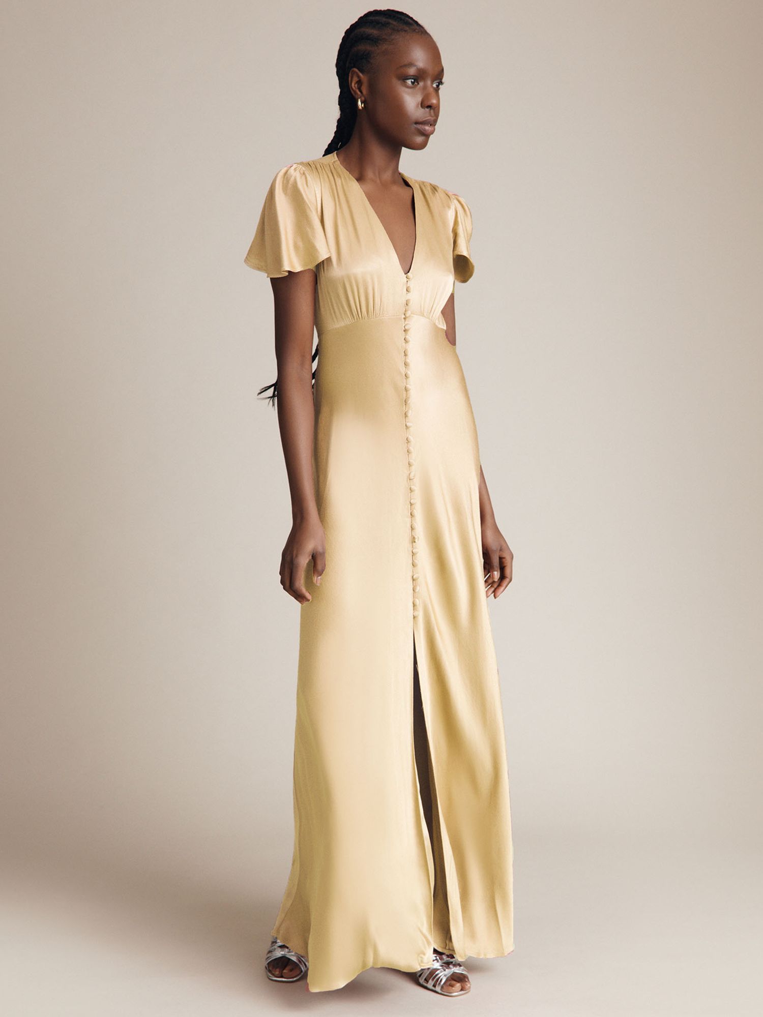 Ghost Delphine Vintage Maxi Dress, Buttermilk at John Lewis & Partners