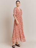 Ghost Valentina Floral Print Maxi Dress, Red Betsie Bloom