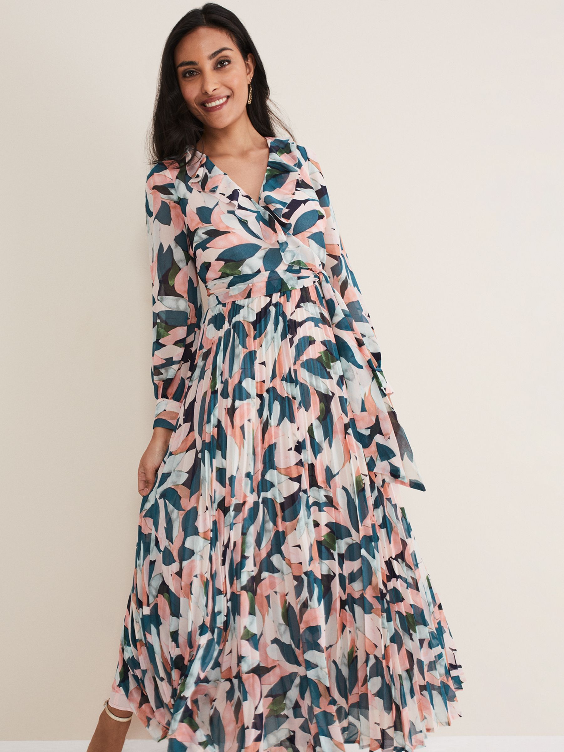 Buy Phase Eight Petite Averie Print Maxi Dress, Multi Online at johnlewis.com