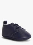 John Lewis Baby Leather Formal Pram Shoes, Navy