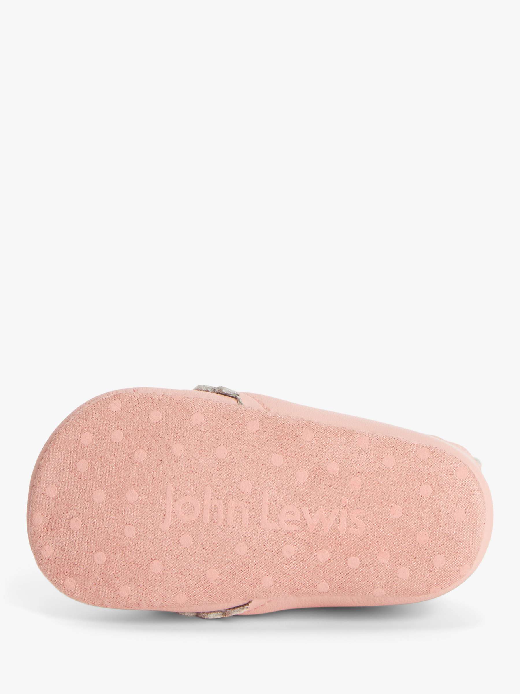 Buy John Lewis Baby Cut-Out Floral Leather Pram Shoes Online at johnlewis.com