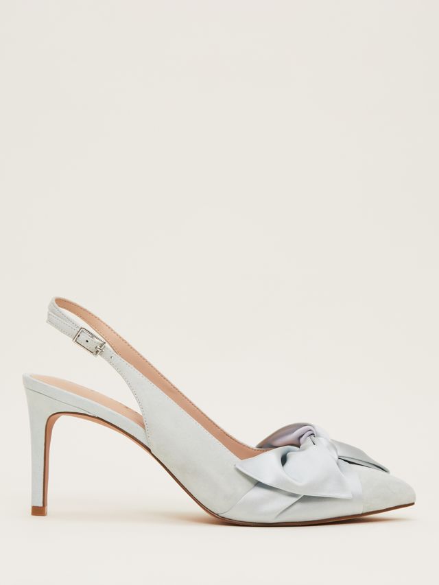 Phase Eight Twist Front Slingback Shoe, Eau De Nil, EU36