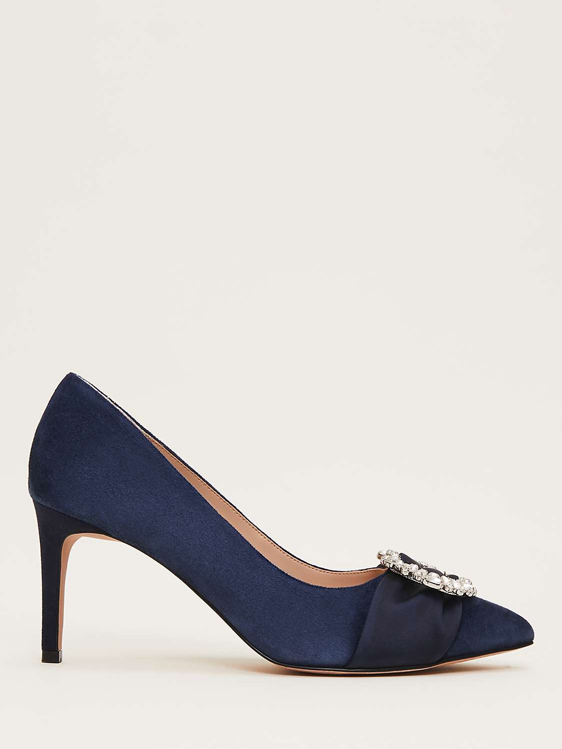 Buy Phase Eight Jewel Ribbon Suede Court Shoes Online at johnlewis.com