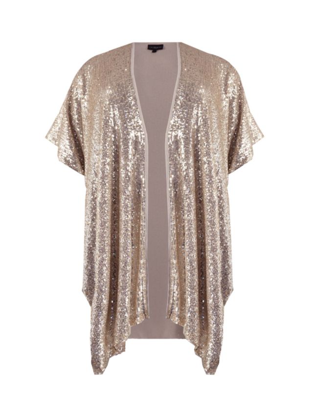 Live Unlimited Sequin Kimono and Satin Cami Set, Oyster, 14