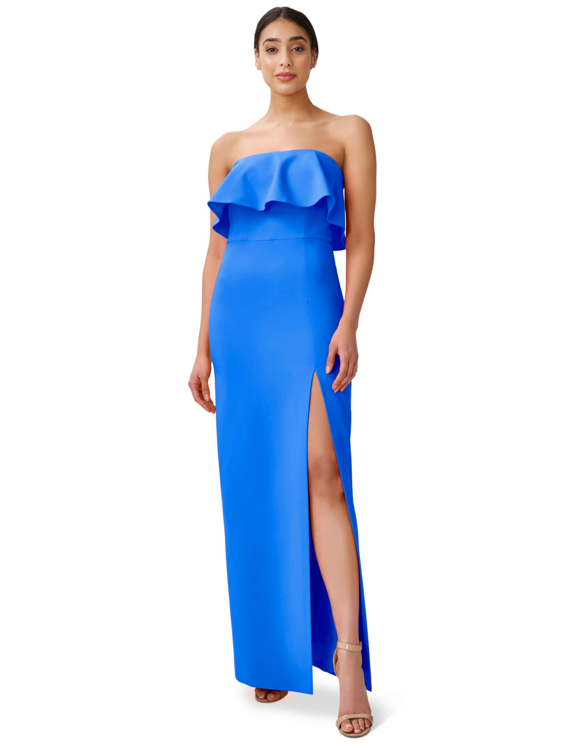 Aidan by Adrianna Papell Strapless Popover Maxi Dress, Azure at John ...