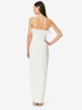 Aidan by Adrianna Papell Feather Trim Strapless Maxi Dress, Ivory