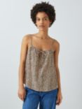 John Lewis ANYDAY Animal Print Strappy Camisole Top, Neutral/Multi