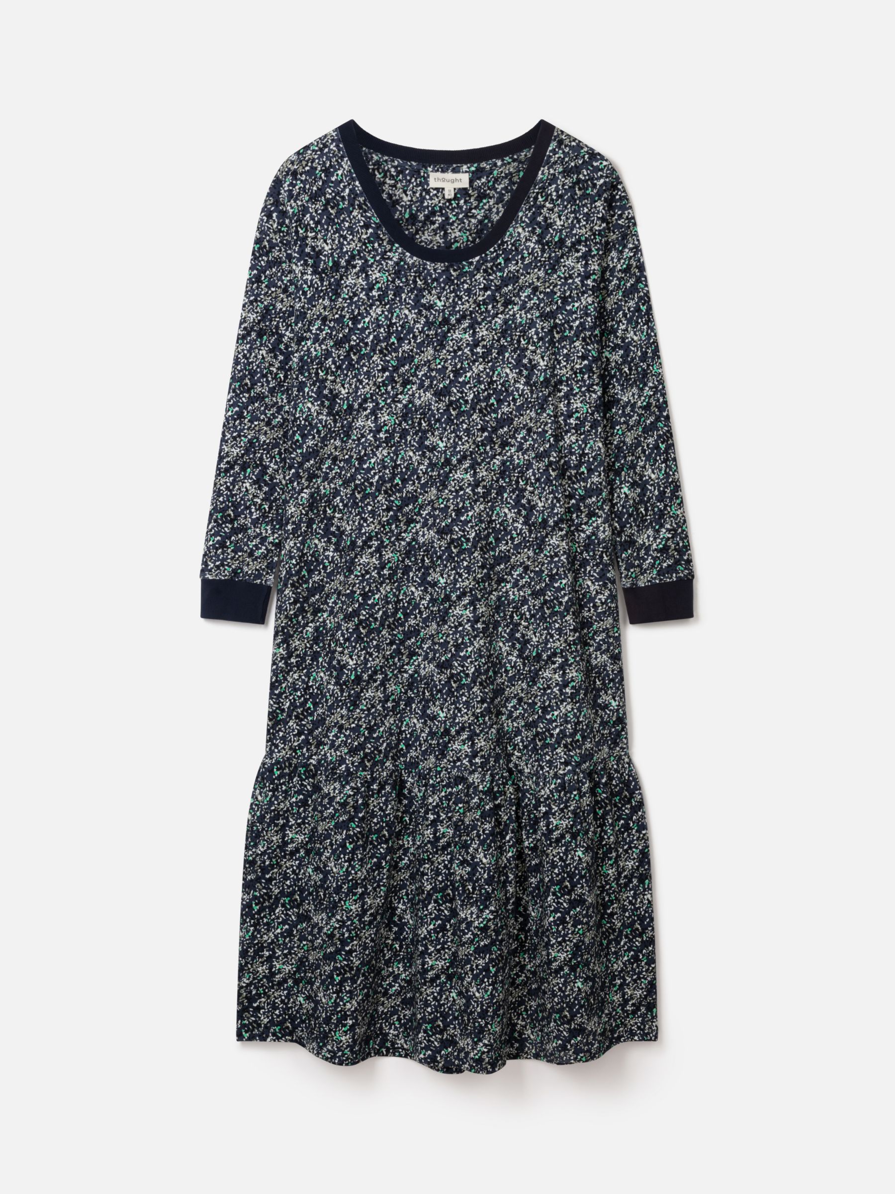 Thought Colette Fairtrade Organic Cotton Dress, Navy at John Lewis ...