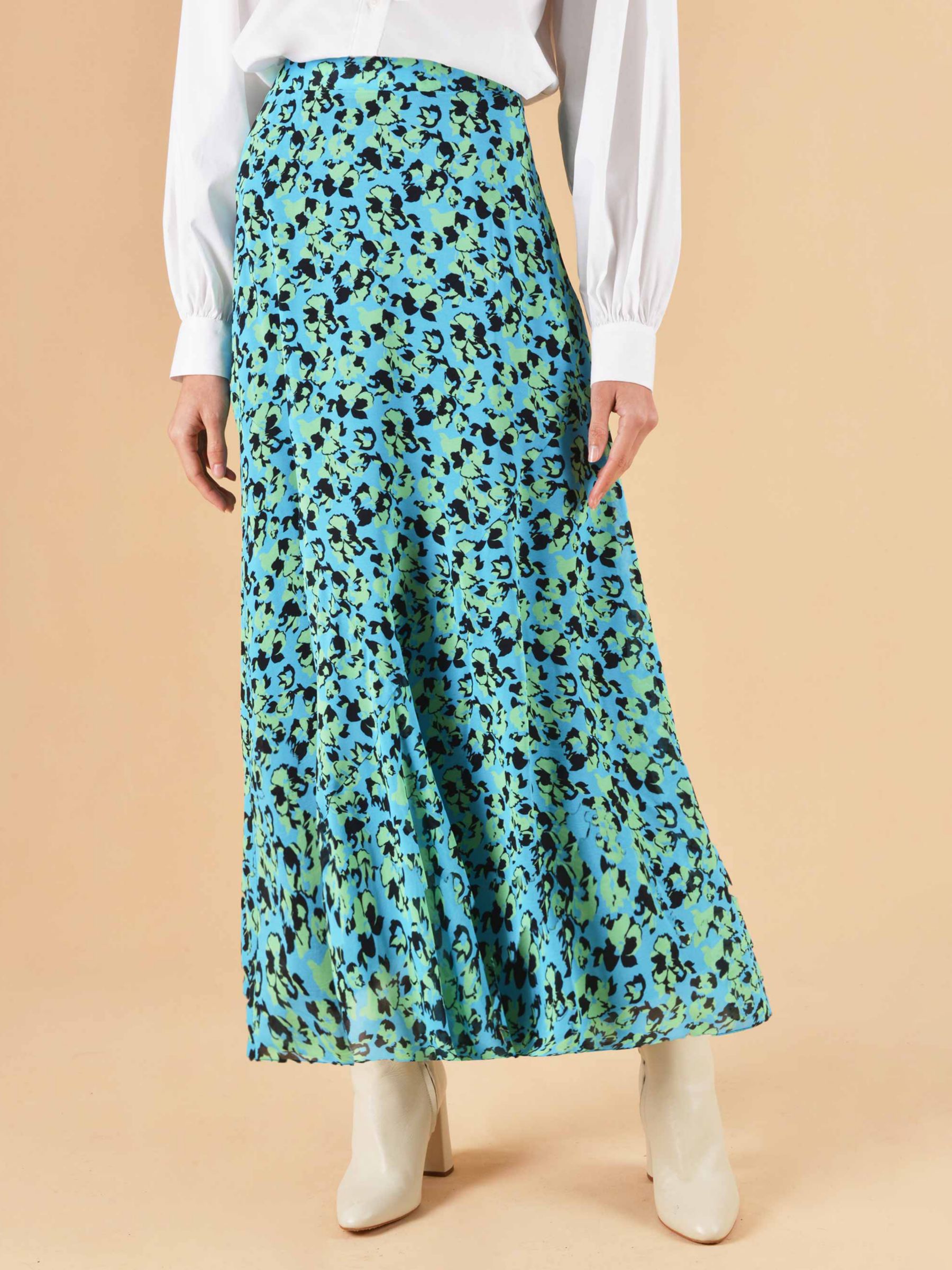 Ro&Zo Floral Skirt, Blue at John Lewis & Partners