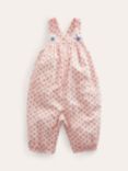 Mini Boden Baby Floral Cord Dungarees, Provence Dusty Pink