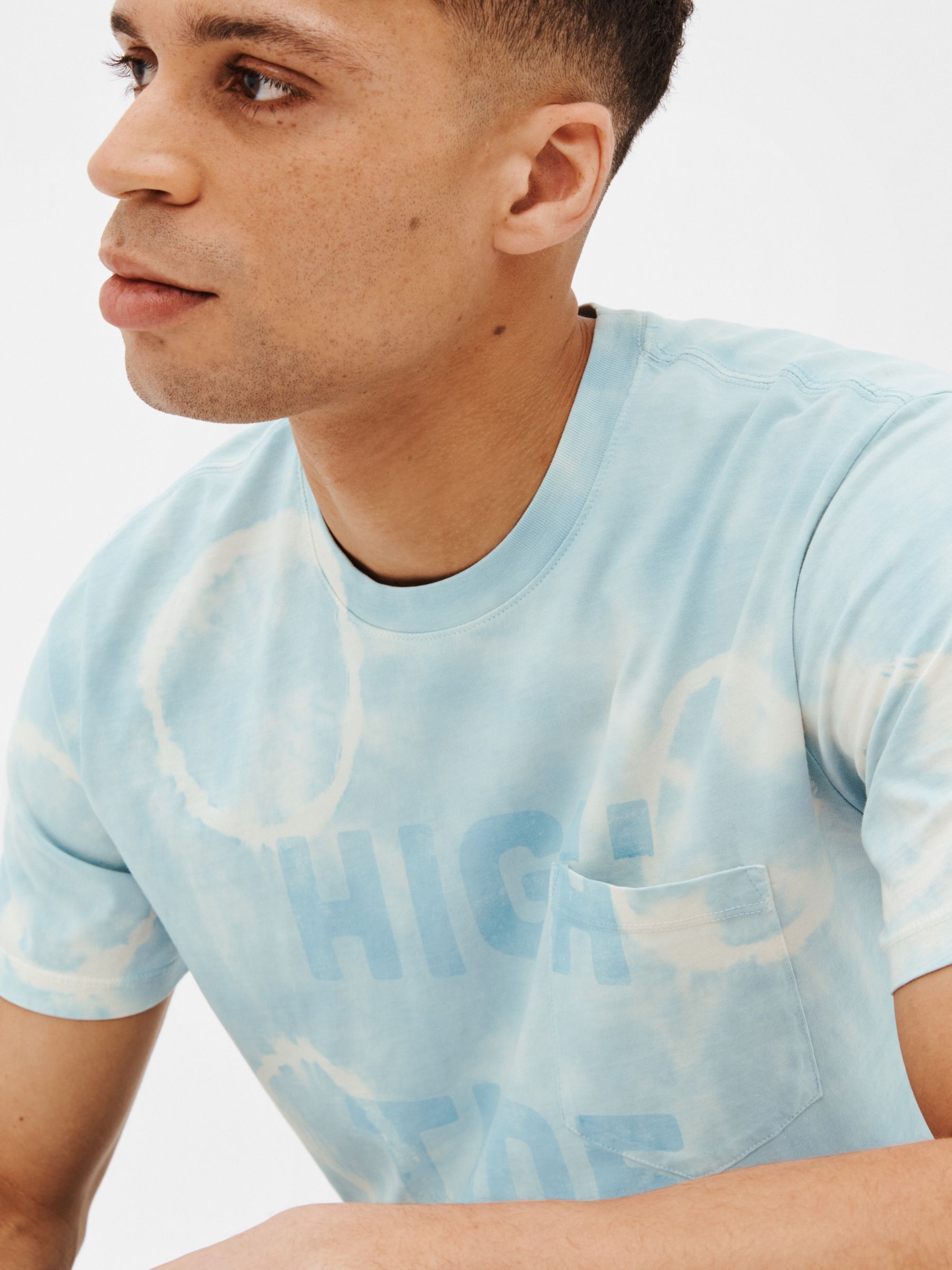 Outerknown Tide Shift Tie Dye T-Shirt, Blue at John Lewis & Partners