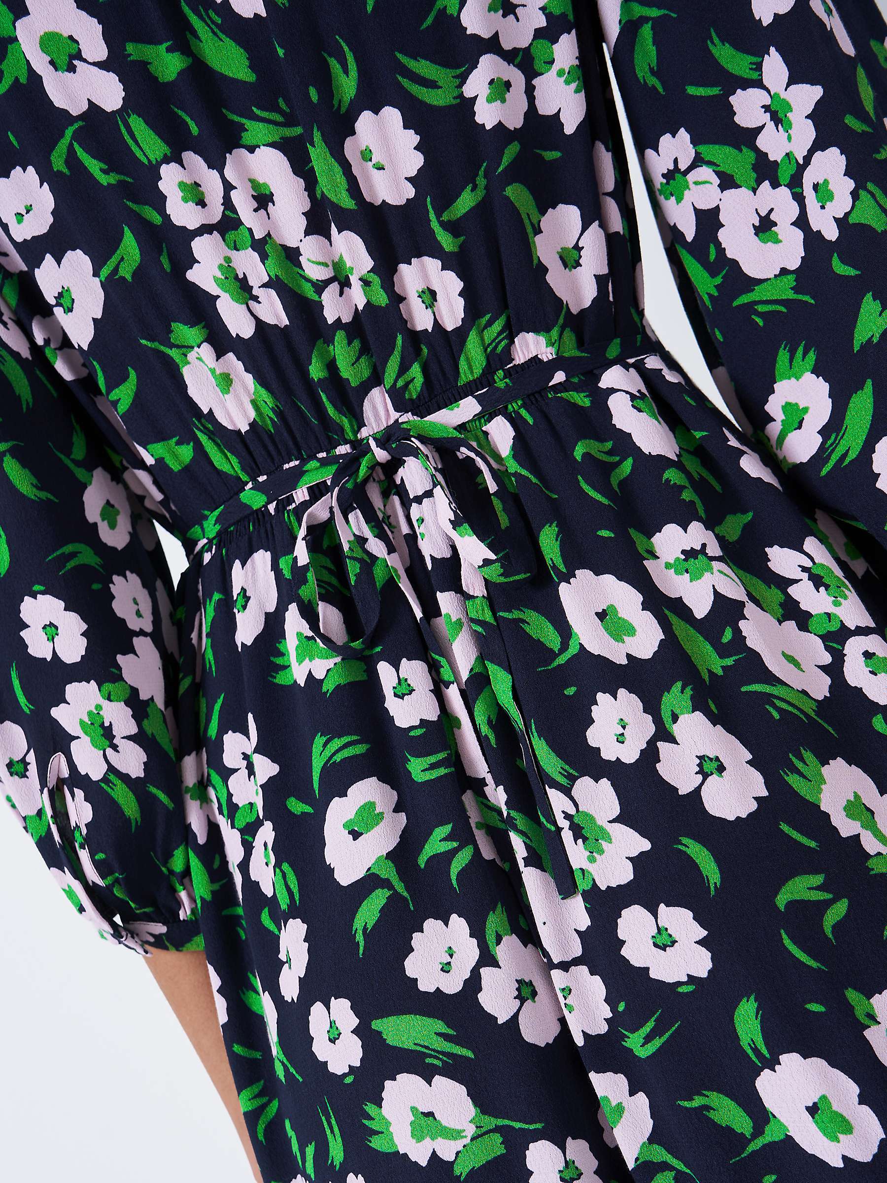 Buy Crew Clothing Lila Floral Print Midi Dress, Green Online at johnlewis.com