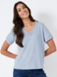 Crew Clothing Lavender V-Neck T-Shirt, Light Blue