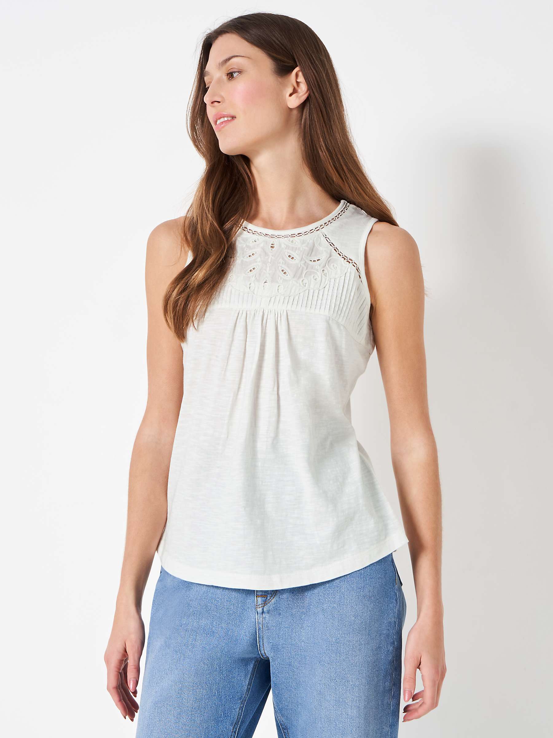 Buy Crew Clothing Betty Cotton Vest Top Online at johnlewis.com