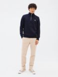 PS Paul Smith Zebra Embroidered Zip Neck Jumper, Blues