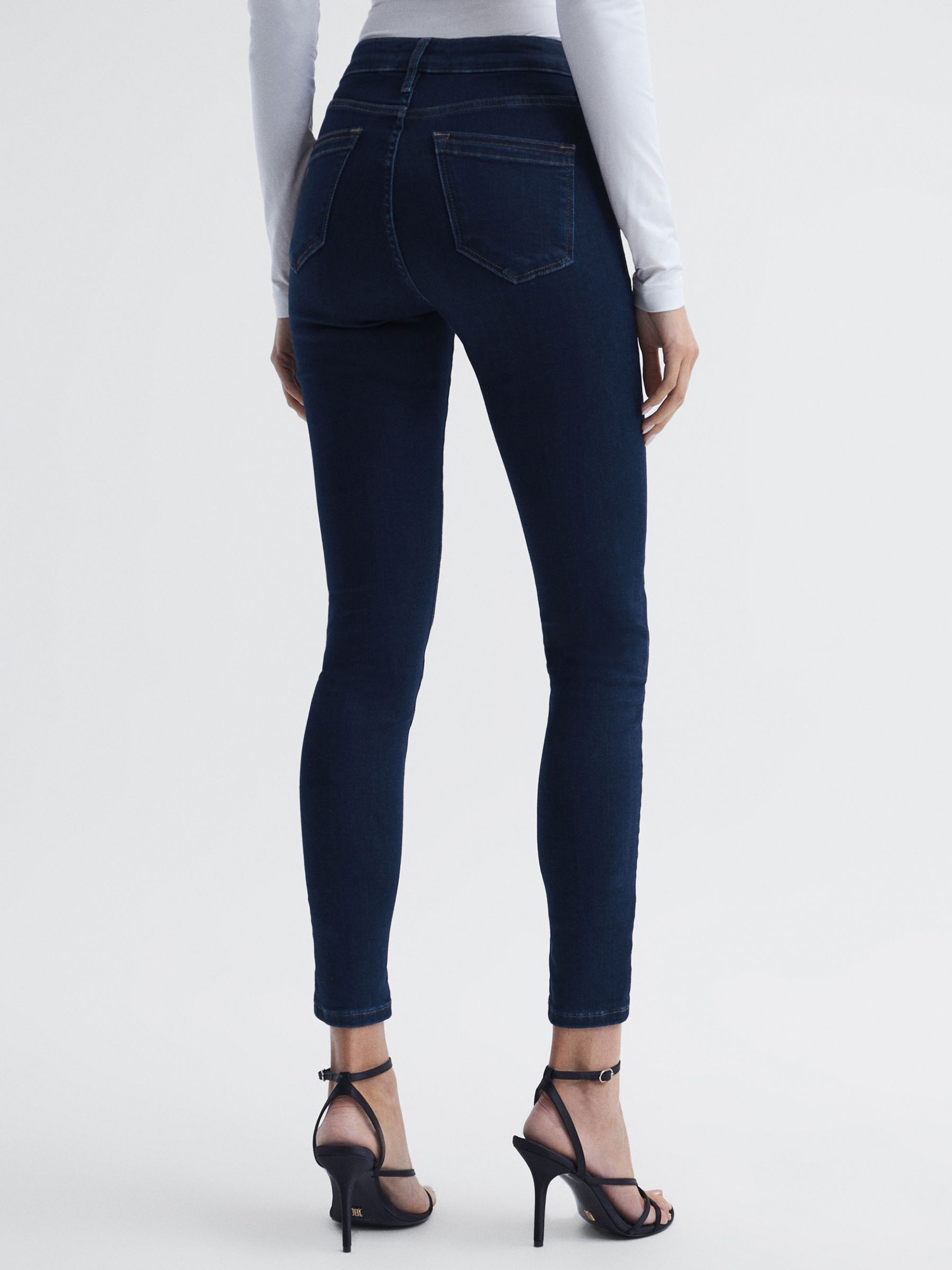 Reiss Petite Lux Skinny Jeans, Indigo at John Lewis & Partners