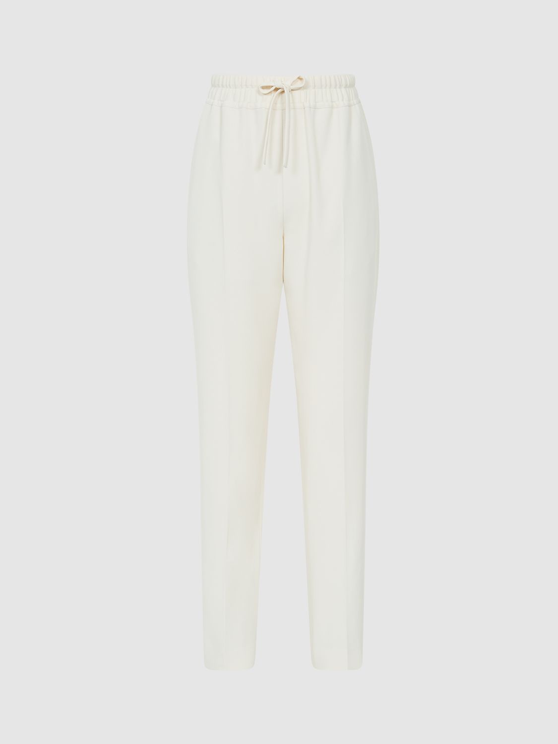 Reiss Petite Hailey Pull On Trousers, Cream at John Lewis & Partners