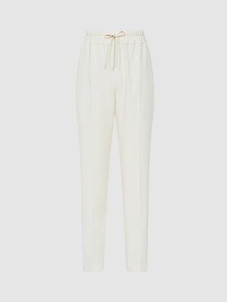 Reiss Petite Hailey Pull On Trousers, Cream