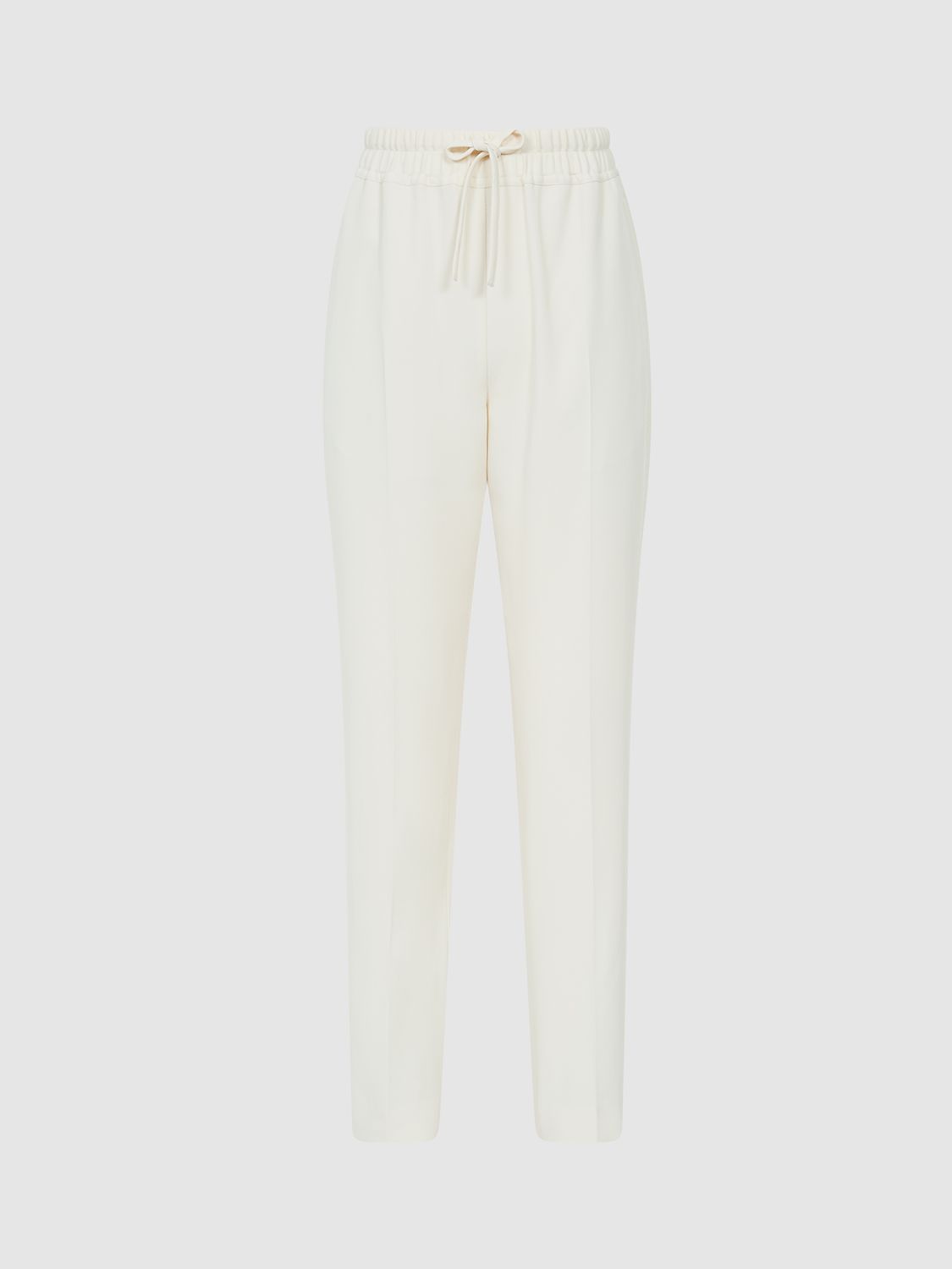 Reiss Petite Hailey Cropped Trousers, Cream at John Lewis & Partners