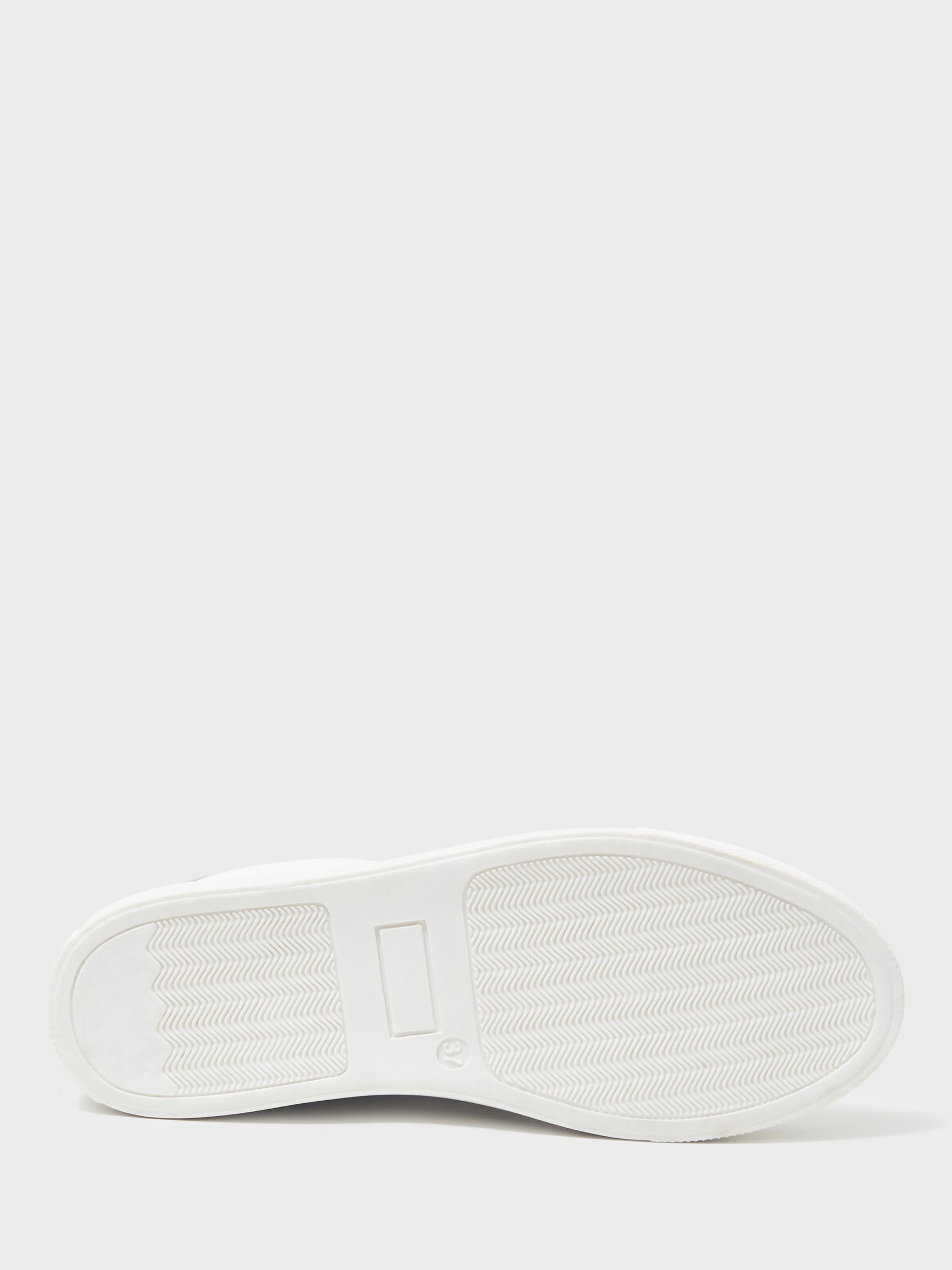 Buy Crew Clothing Gigi Leather Trainers, White Online at johnlewis.com