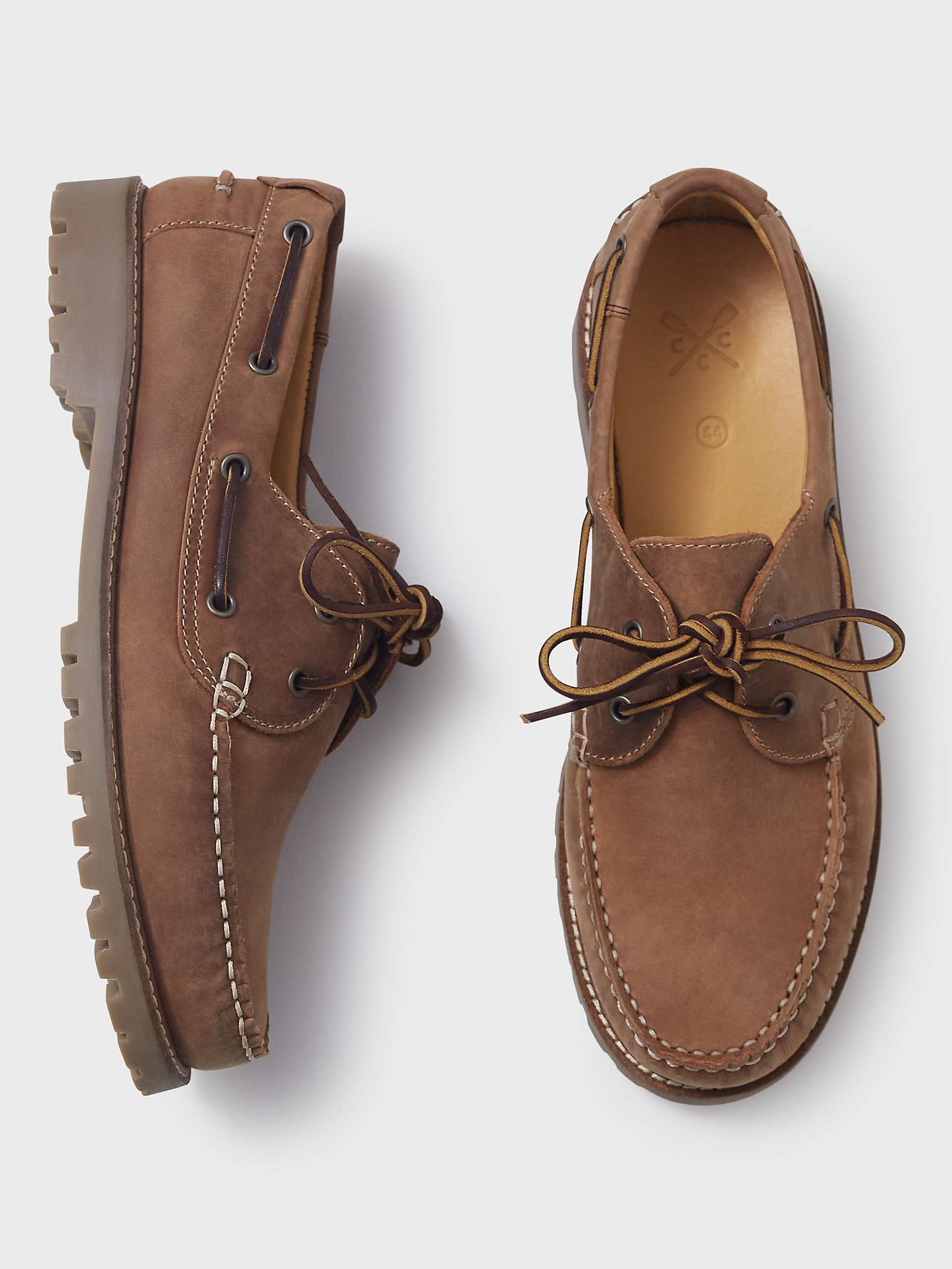 Buy Crew Clothing Leo Chunky Deck Shoes, Tan Online at johnlewis.com
