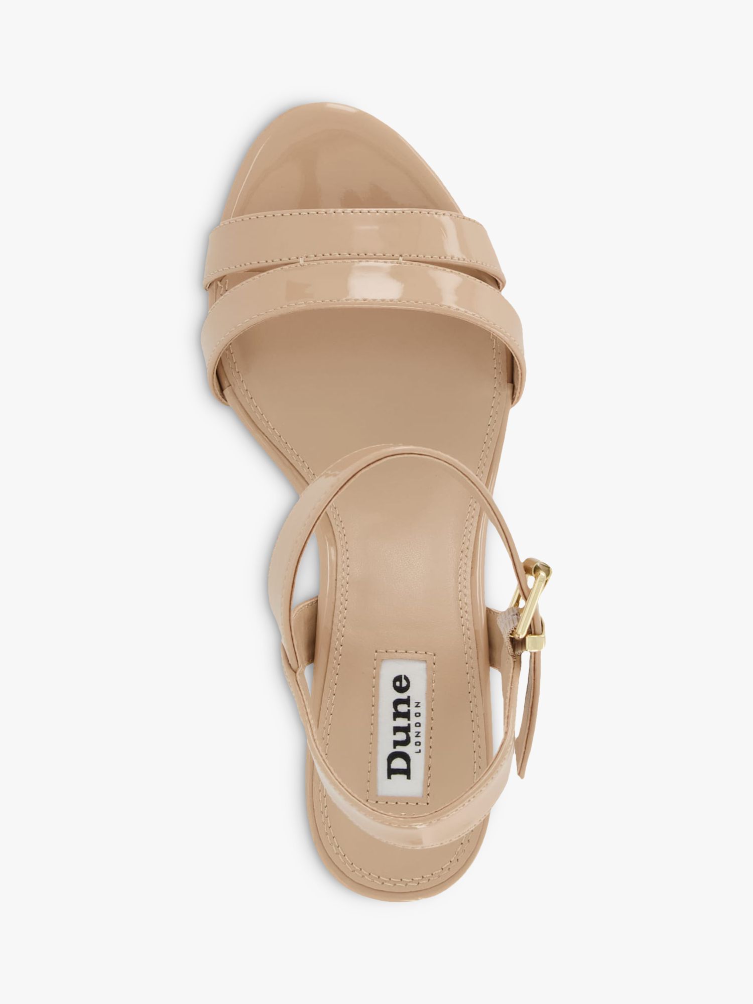 Dune Wide Fit Merisa Block Heeled Sandals, Nude-patent_synth at John ...