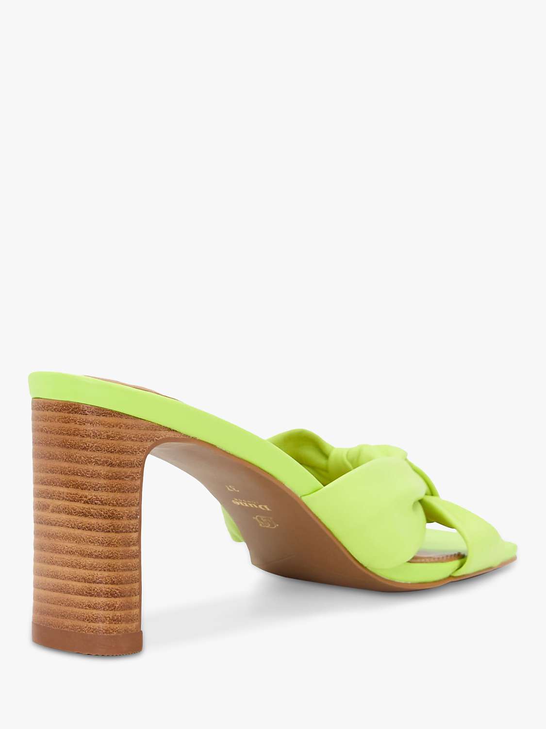 Dune Maize Leather Mules, Lime Green at John Lewis & Partners